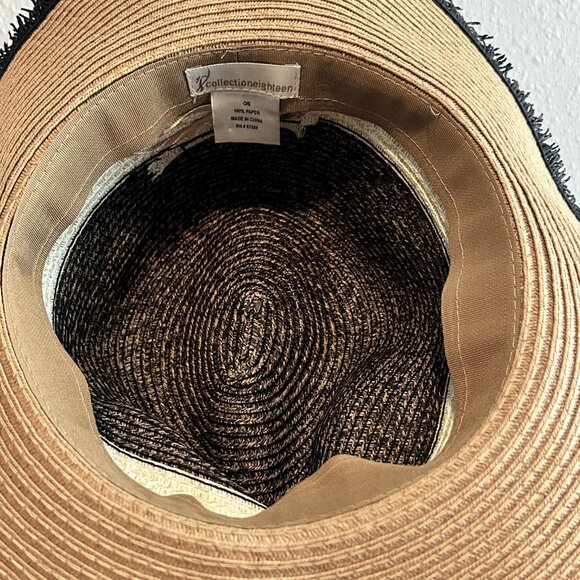 Collection XIIX | Women's Floppy Sun Hat | Black Cream | Size: OS - Picture 6 of 8